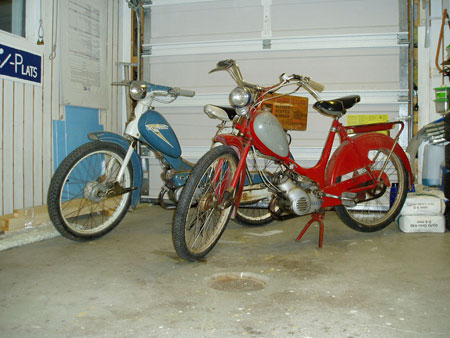 Några av mina mopeder!